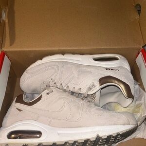 Nike Cream and Brown Sneakers with Air Cushioning